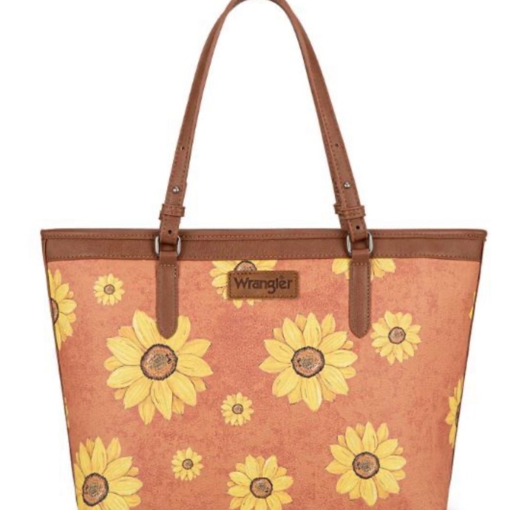 Wrangler Floral Sunflower Tan Tote Bag